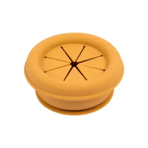 Tiny Dining - Baby Silicone Suction Snack Pot - 330ml  - Ochre