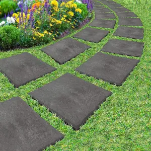 Square Recycled Rubber Slate Stomp Stepping Stone