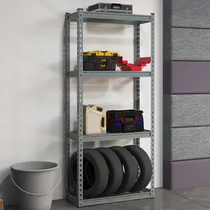 Costway 4-Tier Garage Storage Shelves Adjustable Heavy Duty Metal Storage Shelving Unit 71 x 31 x 152 cm