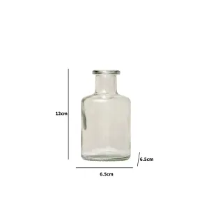 Melody Maison Clear Glass Bottle Vase - 12cm