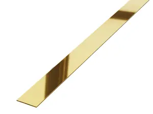 ILCOM decorative profile I 100mm x 2700mm x 0.65mm Gold Polished Stainless Steel