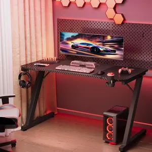 Ergonomic Gaming Computer Desk Black / 75cm H x 120cm W x 60cm D