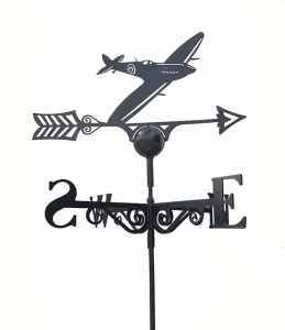 Spitfire Weathervane - Steel - L53 x W61 x H88 cm - Black