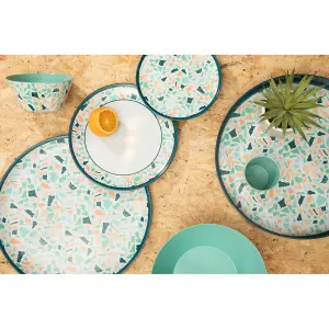 Interiors by Premier Assorted Terrazzo Salad Bowl, Durably Constructed Round Bowl, Versatile Patterned Bowl, Sturdy Picnic Bowl