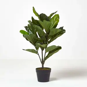 Homescapes Artificial Fiddle Leaf Fig Tree in Pot, 70 cm Tall