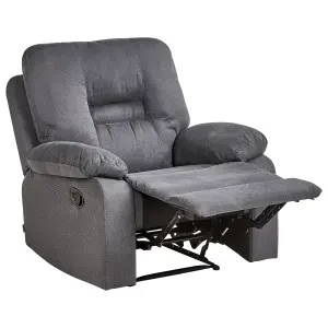 Recliner Chair BERGEN II Fabric Dark Grey