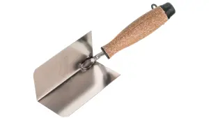 Toolty Corner Lining Internal Angled Trowel with Cork Handle 120x60mm Stainless Steel for Plastering Finishing DIY