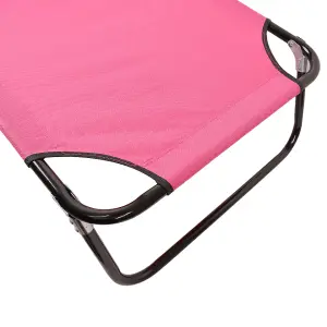 Garden sun lounger with Padded Headrest and Face Hole