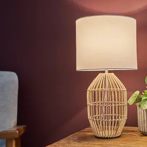 ValueLights Hollins Natural Table Lamp