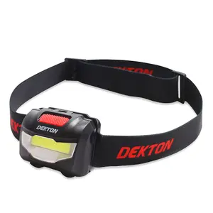 Dekton COB LED Head Light Torch Headlamp Searcher 150 Lumens 150M & Batteries