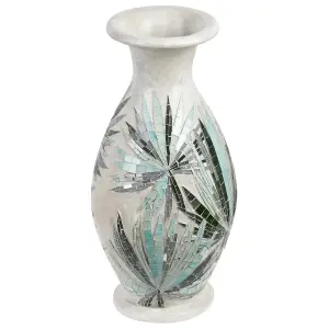 Decorative Vase RAWAS Ceramic White