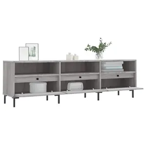 Berkfield TV Cabinet Grey Sonoma 150x30x44.5 cm Engineered Wood