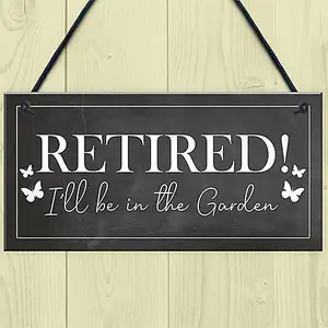 Red Ocean Garden Plaque Novelty Retirement Gift Hanging Door Shed Summer House Sign Gift For Him Her Friendship Gift