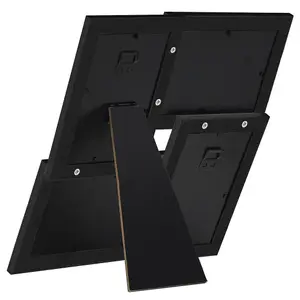 Berkfield Collage Photo Frame for 4x(13x18 cm) Picture Black MDF