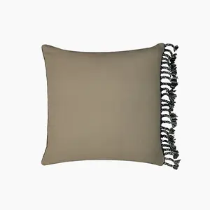 Lopa Yellow Cotton-Linen cushion - Linen/Cotton - L50 x W50 x H1 cm - Mustard