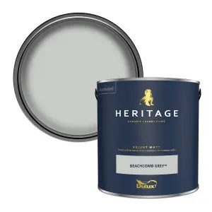 Dulux Trade Heritage Beachcomb Grey Velvet matt Wall paint, 2.5L