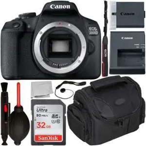 Canon EOS 2000D DSLR Camera Body Only With Starter Accessory Bundle