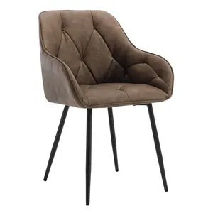 Simson Metal Side Chair Dark Brown