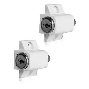 XFORT 2 Pack White Patio Door Lock & Window Locks for UPVC Windows & Doors