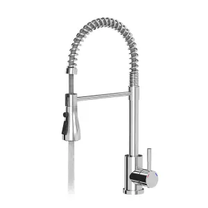 Quadron Salma Steel coil kitchen tap with spray function