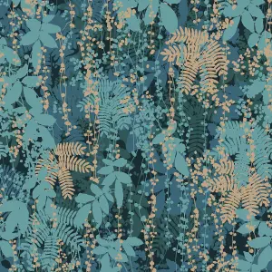 Clarissa Hulse Canopy Peacock Blue Smooth Wallpaper