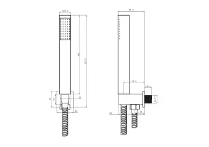 KeenFix Square Chrome Shower Wall Outlet Elbow Kit