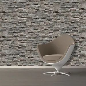 Brick Effect Wallpaper Vinyl 3D Slate Stone Split Face Tile Paste The Wall P+S