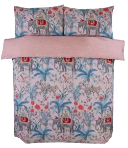 Jungle Expedition Single Duvet Cover Set - Blush