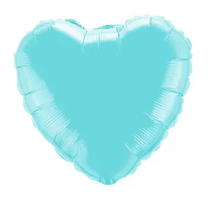 Unique Party Heart Foil Balloon (Pack Of 5) Baby Blue (18in)