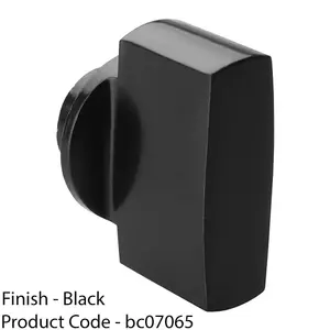 Matt Black Large Cylinder Thumbturn Adapter - Twist Turn