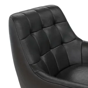 Brayden Accent Chair Black Faux Leather