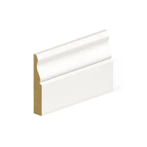 PACK OF 15 (Total 15 Units) - 18mm Thick Primed MDF Ogee Skirting Board - 18mm (T) x 169mm (W) x 4200mm (L)