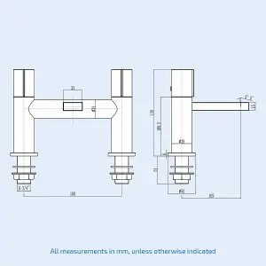 Nes Home Arte Handleless Futuristic Polished Chrome Bath Filler Tap Deck Mounted Brass