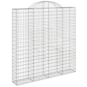 Berkfield Arched Gabion Basket 200x30x200/220 cm Galvanised Iron