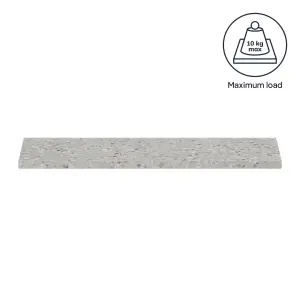 GoodHome Rigga Modular Terrazzo effect Terrazzo effect Rectangular Floating shelf (L)60cm x (D)19cm