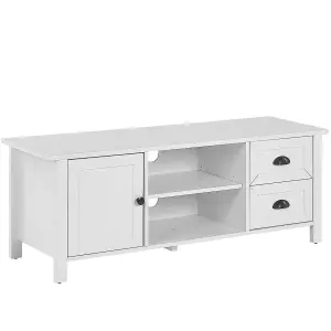 Beliani Traditional TV Stand White HONOLULU