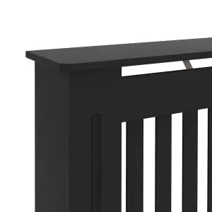 Berkfield Radiator Cover Black 172x19x81 cm MDF