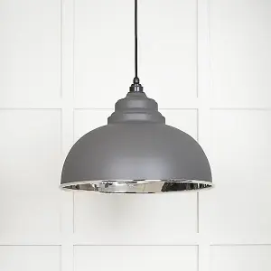 Smooth Nickel Harborne Pendant in Bluff