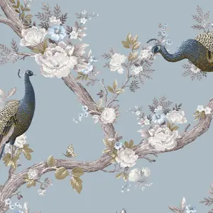 Laura Ashley Belvedere Blue Animal Matt Mural