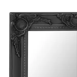 Berkfield Wall Mirror Baroque Style 60x60 cm Black