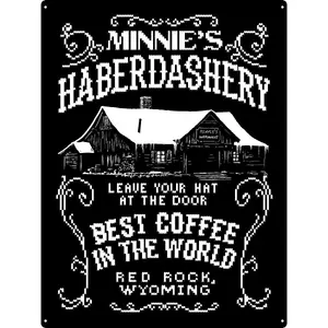 Grindstore Minnies Haberdashery Plaque Black/White (One Size)