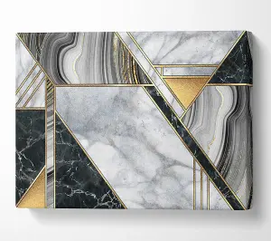 Triangles Of Marble Canvas Print Wall Art - Medium 20 x 32 Inches