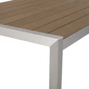 Garden Table Synthetic Material Light Wood VERNIO