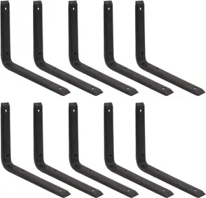 EAI - Strong Shelf Bracket - 250 x 200mm - Black - Pack of 10