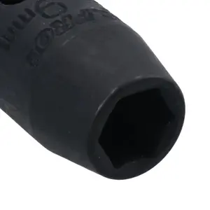 9mm 3/8in Drive Shallow Stubby Metric Impacted Socket 6 Sided Single Hex