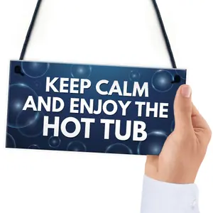 Funny Hot Tub Sign Quote Hot Tub Accessories Garden Summerhouse Sign Home Gift