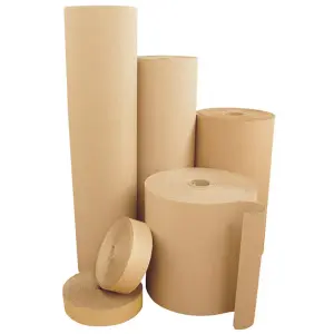 1 Roll of 450mm x 75 meters Strong Corrugated Cardboard Wrapping Paper Packing Roll