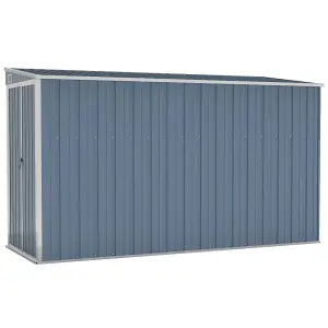 Berkfield Wall-mounted Garden Shed Grey 118x288x178 cm Galvanised Steel