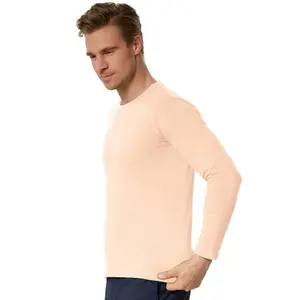 Long-Sleeved Top - basic wear for men - skin color M