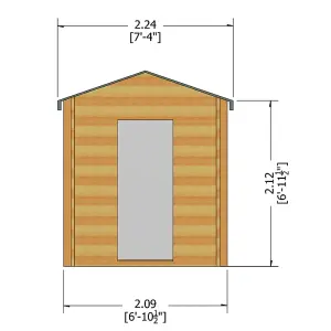 Camelot Log Cabin Home Office Garden Room Approx 7 x 7 Feet